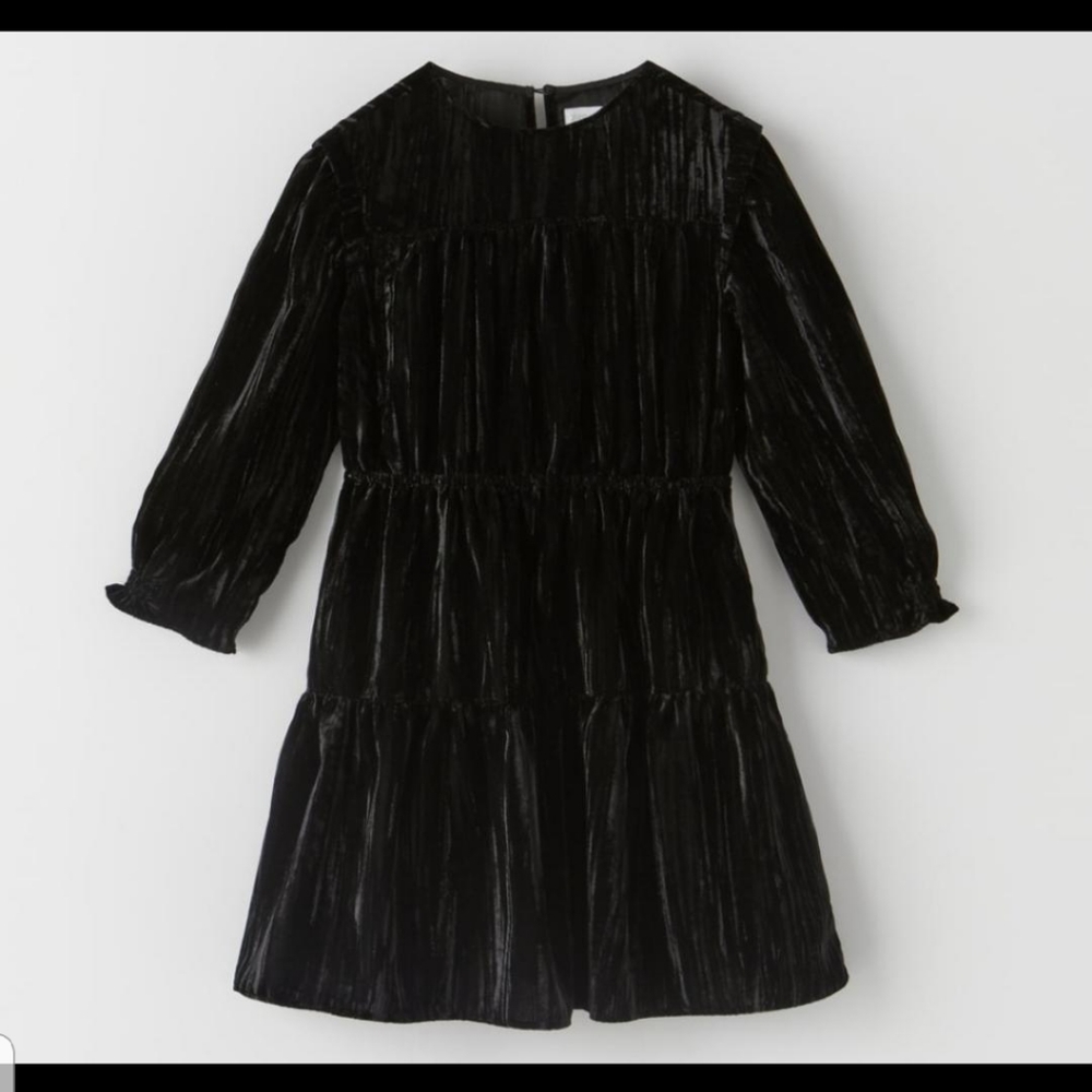 Zara black/blue velvet dress